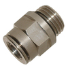 Push in fitting nickel plated brass straight male BSPP(G) and metric